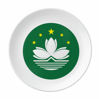 Kina Macao Regionalna ploča za zastavu Dekorativni porculanski salver jelo za večeru