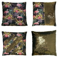Tropsko ljeto Flamingo ptice egzotične biljke jastučni slučaj kućni dekor jastuk poklopac