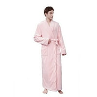 Ženske pidžame set pidžama set za žene debela flanela pune boje rever kućne odjeće dugih rukava s kapuljačom kaputica Padžama set za žene