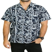Dugme za muške plaže uvala niz havajske majice s crnim, afričkim plemenom