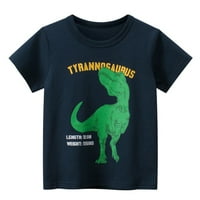 Dečiji dečji dečji dečki devojke Dinosaur s kratkim rukavima Crewneck T majice na vrhu tee odeće za