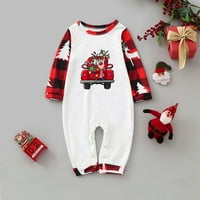 Sdjma roditelj-dijete toplo božićno odijelo ispisano plaćeno šivanje kućne nose padnjake s dugim rukavima