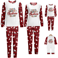 Plaid Christmas Family Pajamas Klasična zaslona za spavanje Božićni print pidžama Sleep setovi veličine