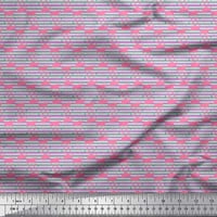 Soimoi pamučna kambrska tkaninska tkanina pruga i flamingo ptica za štampanje tkanine sa dvorištem široko