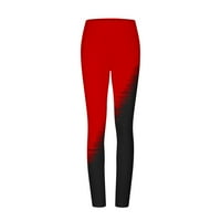Cleance u iznosu od $ Charella Womens Stretch yoga gamaše fitness trčanje teretana Sportska gradijent boja pune dužine hlače crveno, s