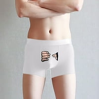 Muški bokseri seksi patent-kožna udobna stražnja prazna prozračna seksi otiska donje rublje