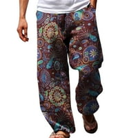 IOPQO teretne pantalone za muškarce Muške hlače Ležerne prilike Svestrane sve ispis Lose Plus veličine