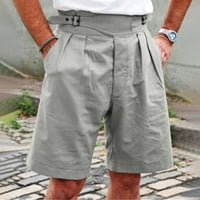 Teretne kratke hlače za muškarce muški gumb sa čvrstim bojama patentni džep za patentni džep proljeće