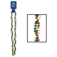 Beastle pletenica perle ogrlice 33 crvena bijela zelena 50577-RWG