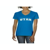 Normalno je dosadno - ženska majica s kratkim rukavima V-izrez, do žena veličine 3xl - Utah