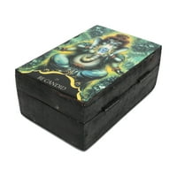 Duša štapi Ganesha Wooden 6 4 kutije za nakit, memoriju, kadulje, kutiju za pohranu ili tamjan