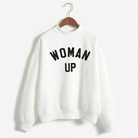 Eczipvz Hoodies za žene Ženska 3D pulover s pulover grafičkim slovima Ispiši casual sportove Aktivni