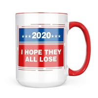 Neonblond smiješan izborni znak Nadam se da svi izgube poklon za ljubitelje čaja za kavu