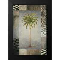 Marcon, Michael Crni moderni uokvireni muzej umjetnički print pod nazivom - Sun Palm II