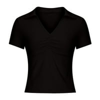 Ženske modne grafičke majice Summer Kratki rukav izlaska izlaska Bluze casual moda labav fit
