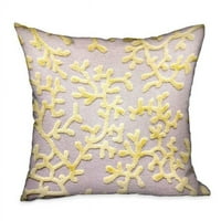 Plutus marke in. Limunski greben Yellow & krem ​​cvjetni luksuzni jastuk za bacanje