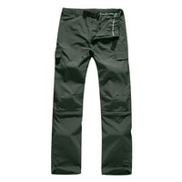 Muške planinarenje konvertibilne hlače Vanjski vodootporni brzi suhi zatvarač sa laganim hlačama za