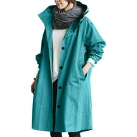 Pgeraug srednje težine labavi kaputić sa kapuljačom Elegantni vjetrobranski oblozi padajuća odjeća za