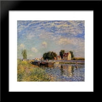 Sveti maševi, patke na kanalu uramljene umjetnosti ispisa Alfred Sisley