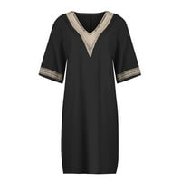 Clearsance Ljetne haljine za žene V-izrez Ležerne prilike Solid iznad koljena Shift Haljina dužine lakta