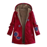 Ženske jakne za spajanje Zimske slobodne kapuljače za ispisane dukseve Plišana jakna plus jakna