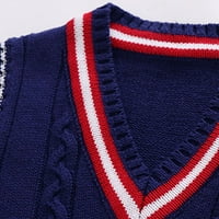 Bayell unise dječji džemper prsluk pleteni mekani uniformni pamučni prsluk bez rukava