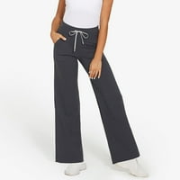 Ženske hlače visokog struka ženske pantalone za ženske pantalone Ljeto podizanje hlača široke noge hlače