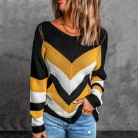 Ženski pulover džemper modni okrugli vrat Labavi dugi rukav Boloplock TOP Knit Jesen zimski džemper