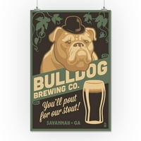 Savannah, Georgia, Buldog, Retro Stout Beer ad