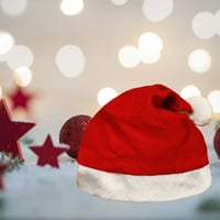 Sunost 1 Žene Muškarci Santa Šešir, Božićni šešir za djecu odrasli, Xmas kapa s pahuljivim plišanim
