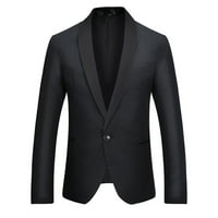 Lovskoo Muška boja blokiranih gumba Jakna Stilska jakna za večeru Tuxedo Blazer Dress Party Revel Slim