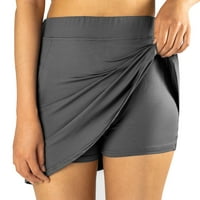 Ženske sportske suknje Unutarnji kratke hlače Elastični tenis Golf Skort s džepovima