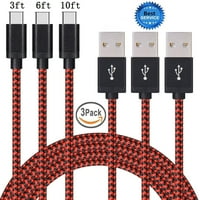 Tip C kabel, 3FT 10FT pletenica Nylon USB-C do USB 3. Trajnost Velika brzina za Samsung Galaxy Note