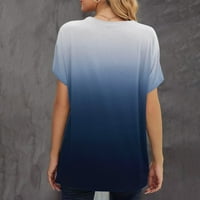 Ženski ljetni gradijent tiskani majica s kratkim rukavima