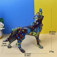 Jedan otvor za zanat za otpisu Wolf smola umjetnički ukrasi za kućne kuće kreativni životinjski simulacija