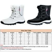 Kesitin Women Winter Boot čipke za snijeg Srednja klasa za planinarenje Srednja klasa, otporne na vanjske cipele za plišanje, vodootporni čizmi crne 8.5