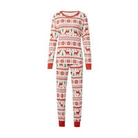 Canrulo Porodica koja odgovara pidžamama Božićne jamstva Odeća pamučna noćna odjeća za kućni odjeća za spavanje za spavanje s dugim rukavima PJS