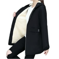 Scyoekwg jakne za žene kaputić na kaputu s dugim rukavima s kapuljačom s dugim rukavima, jakna od kaputa