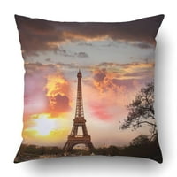 Eiffelov toranj u večernjim satima Pariz Francuska jastučnica