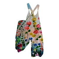 Royallove ženski modni ljetni slatki labavi ležerni print retro odmrznuti kombinezon za žene, besplatni
