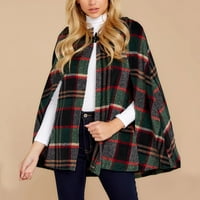Caicj kaputi za žene Flannel plairani jakne majice majice s dugim rukavima kaputi kaputi sa visokim