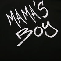 Baby Boys Ljetna odjeća postavljena slovo kratkih rukava Ispis crna majica + elastični pojas Trapeni kratke hlače Kids modne odjeće