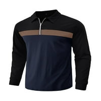 Neilla Muška bluza COLORBLOCK Polo majica rever na vratu Muški atletska majica Dugi rukav Tee Royal