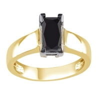 Black Prirodni dijamantski zaručnički prsten u 10k žuto zlato