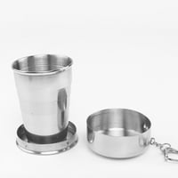 Sav od nehrđajućeg čelika sklopiva uvlačiva čaša sa preklopnom čašicom