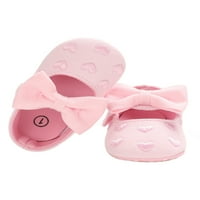 Hirigin novorođenčad dječje djevojčice cipele protiv klizanja mekano jedino jedino srce Print Bowknot ravne cipele