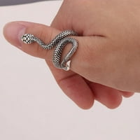 Toyella zmija prstena u obliku zmijskog u obliku zmija nakit bijeli