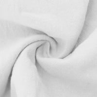 Ženska pamučna posteljina bluza ljetni vrhovi za žene Dugme Kratki rukav Ležerne prilike labavih majica Bluze
