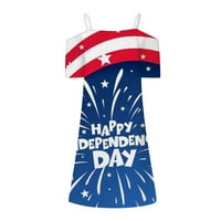 Tkinga modna dana nezavisnost Ženska ležerna haljina za ispis Vrat sa ramena kratki rukav Mini plaža