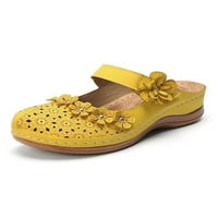 Ženske males Ljeto Zatvorene sandale za prste Casual Backlex cipele žute veličine 9